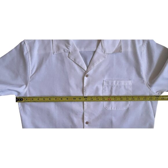 COOFANDY Men's Button Down Casual Short Sleeve Shirt Linen Blend White Large - Picture 7 of 9